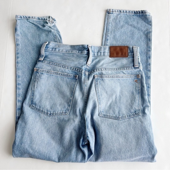 2/25 Madewell Blue Jeans Denim Full Length Classic Straight 26P petite rips - Picture 3 of 8